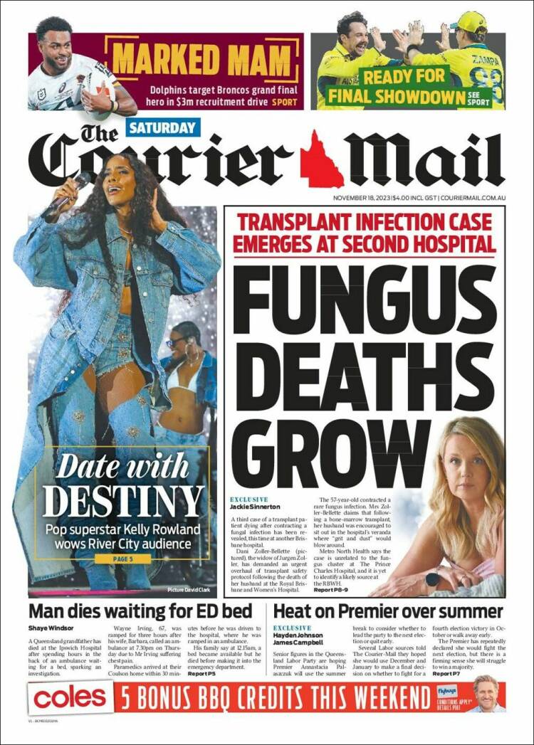 Portada de The Courier-Mail (Australia)