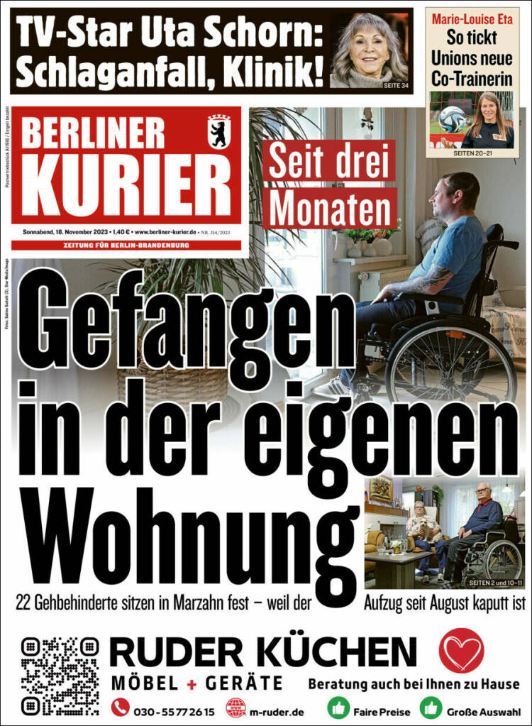 Portada de Berliner Kurier - Startseite BK (Alemania)