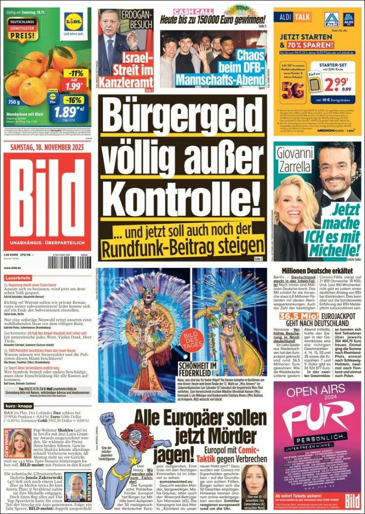 Portada de Bild (Alemania)