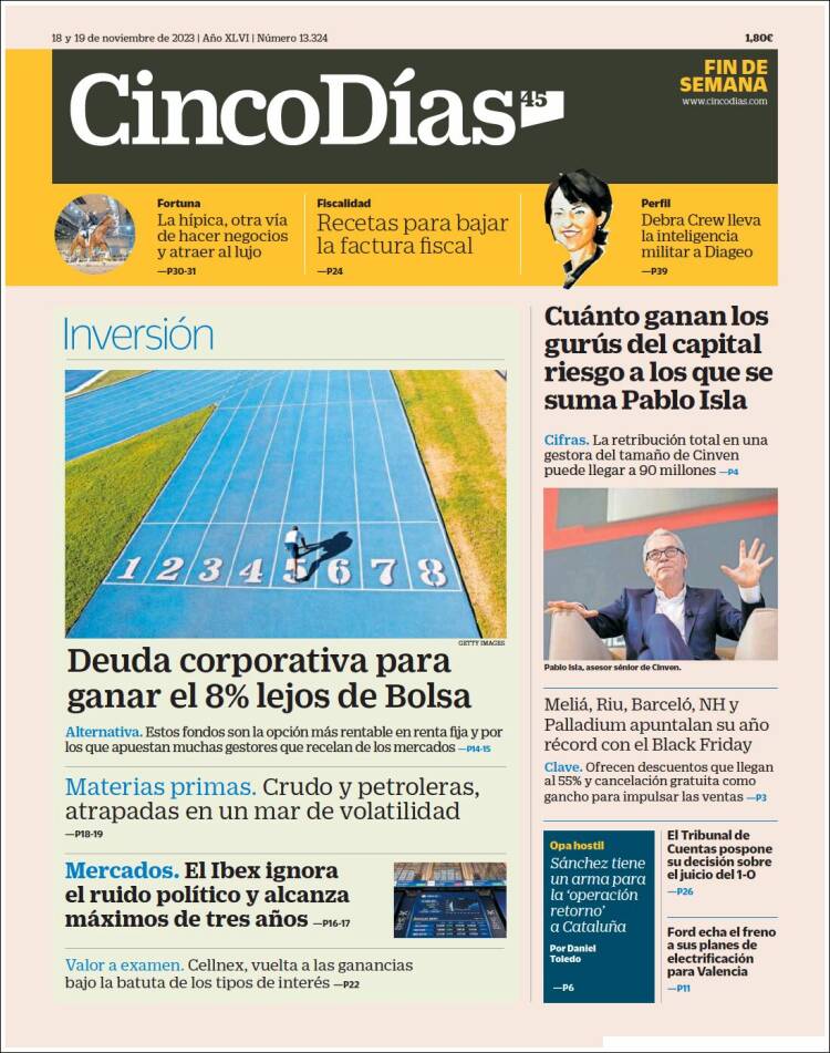 Portada de Cinco Días (Espa&ntilde;a)