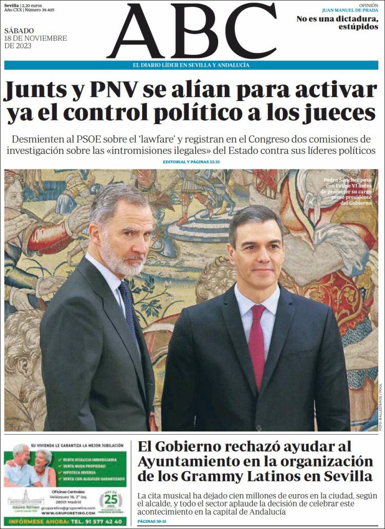 Portada de ABC - Sevilla (España)