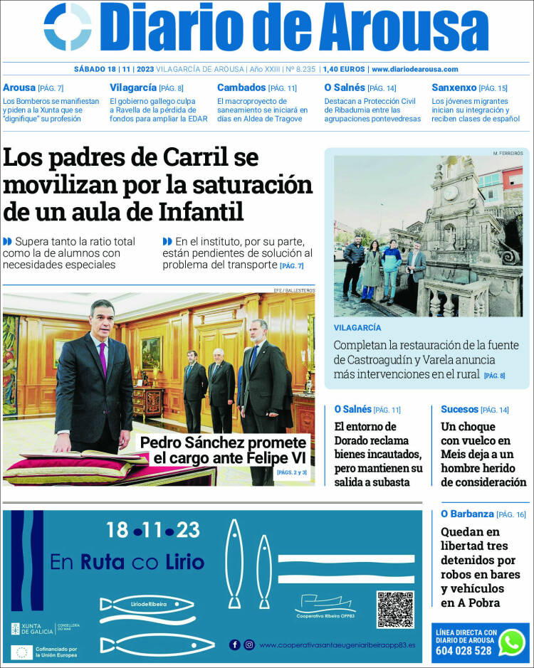 Portada de Diario de Arousa (España)