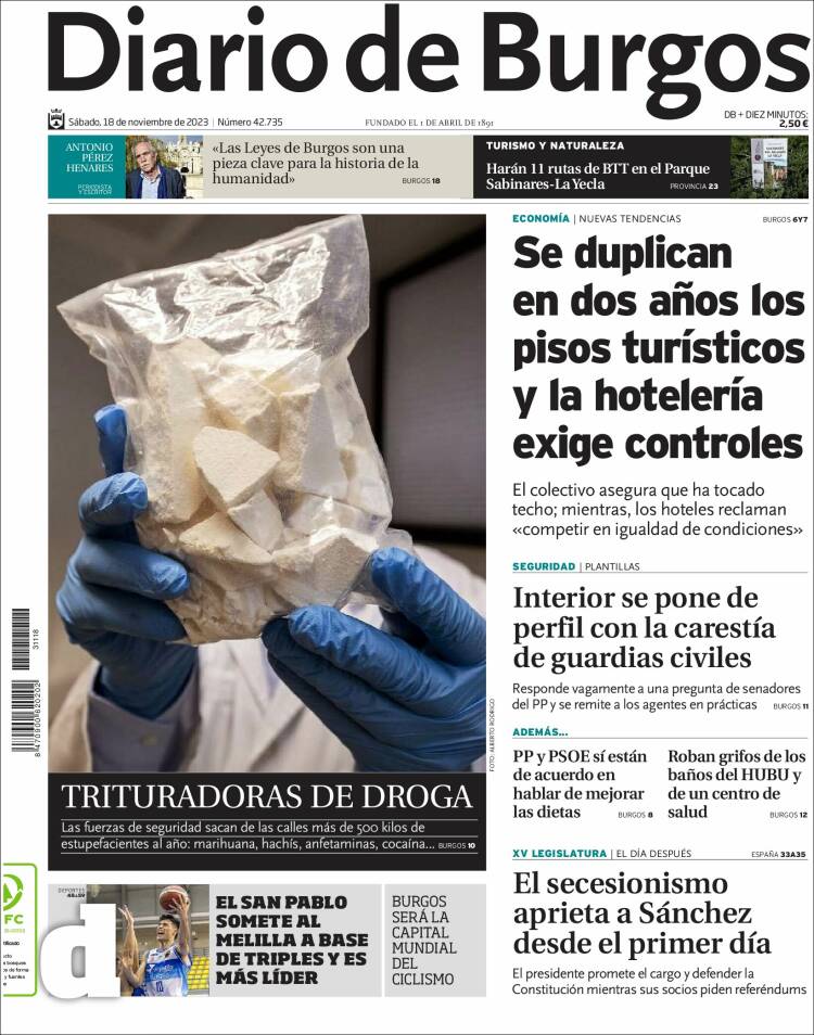 Portada de Diario de Burgos (España)
