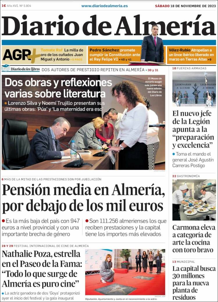 Portada de Diario de Almería (España)