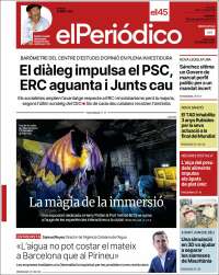 Portada de El Periódico de Catalunya (España)
