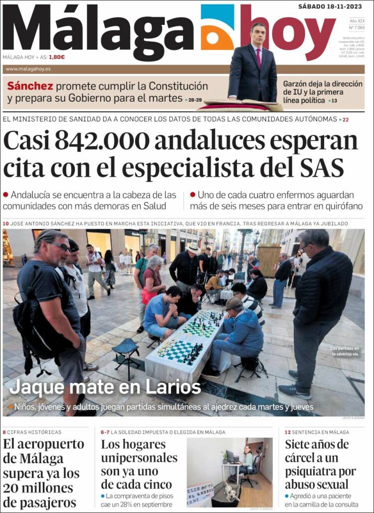 Portada de Málaga Hoy (España)