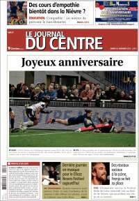 Portada de Le Journal du Centre (Francia)