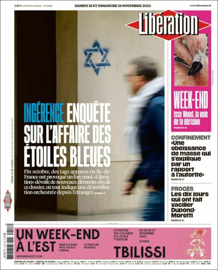 Portada de Libération (Francia)