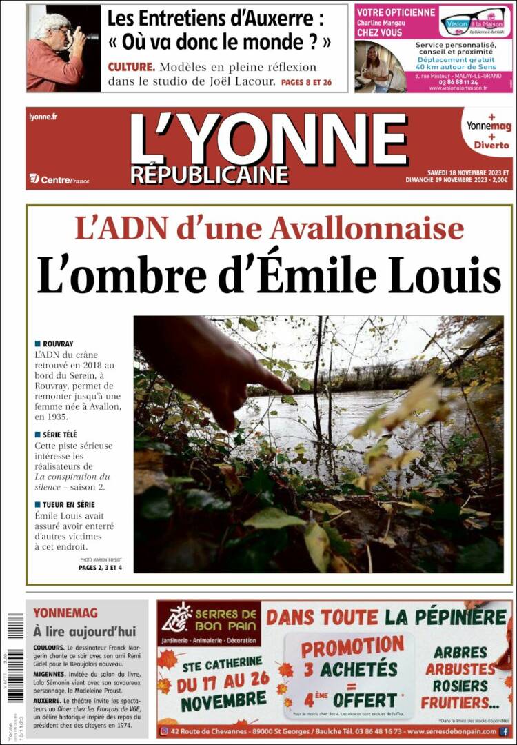 Portada de L'Yonne-Républicaine (Francia)