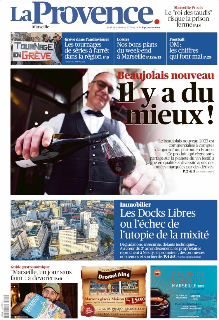 Portada de La Provence (Francia)
