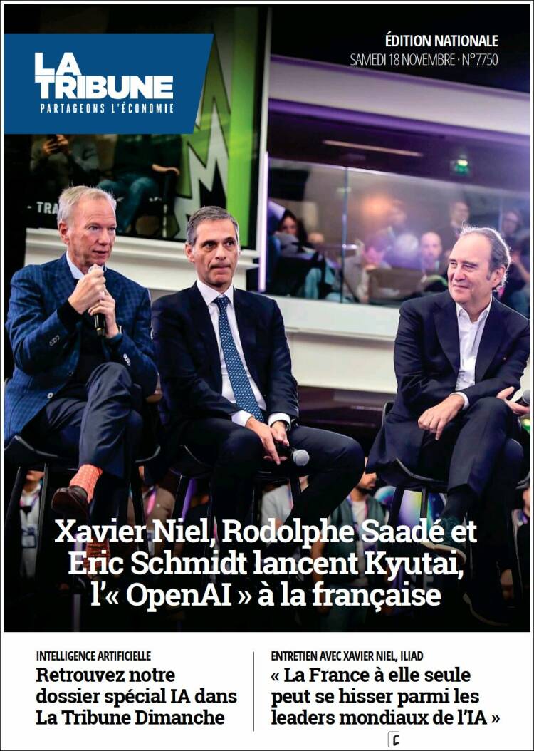 Portada de La Tribune (Francia)
