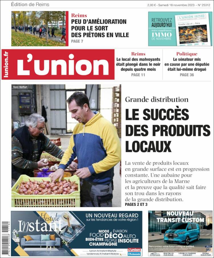 Portada de L'Union (Francia)
