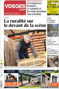 Portada de Vosges Matin (Francia)