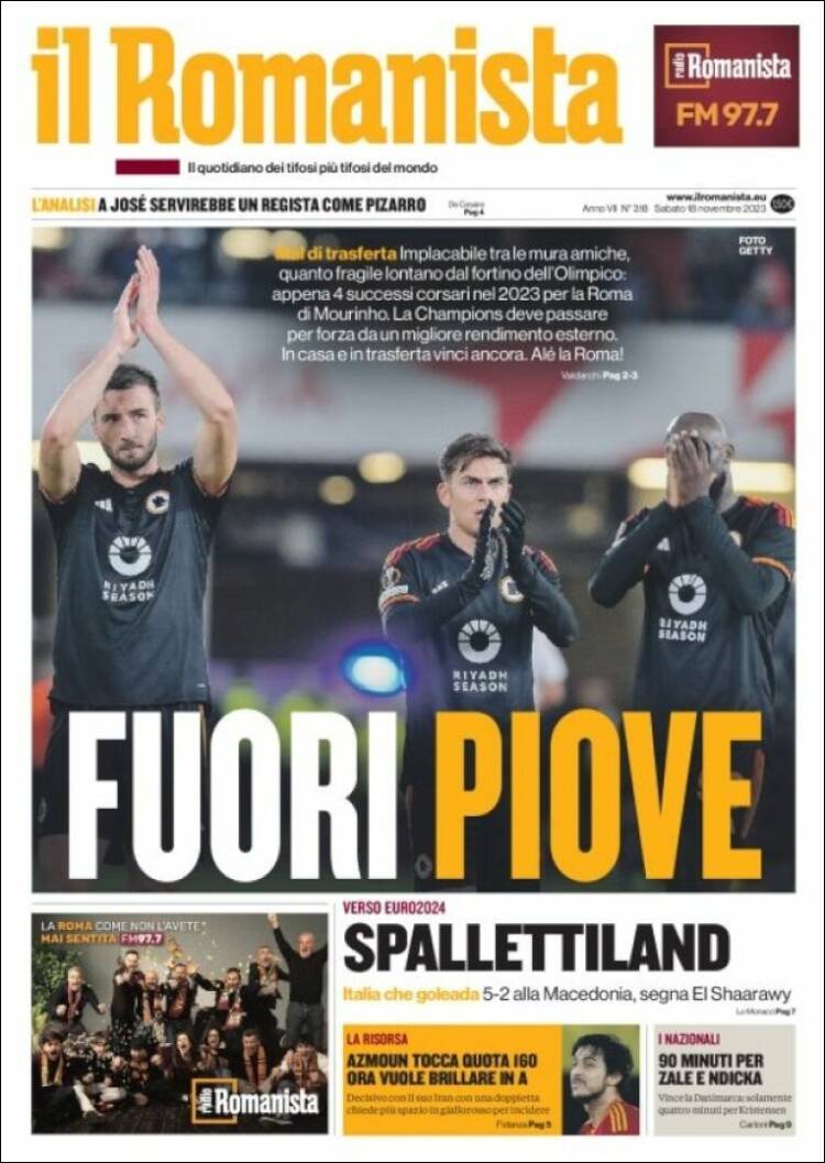 Portada de Romanista (Italia)