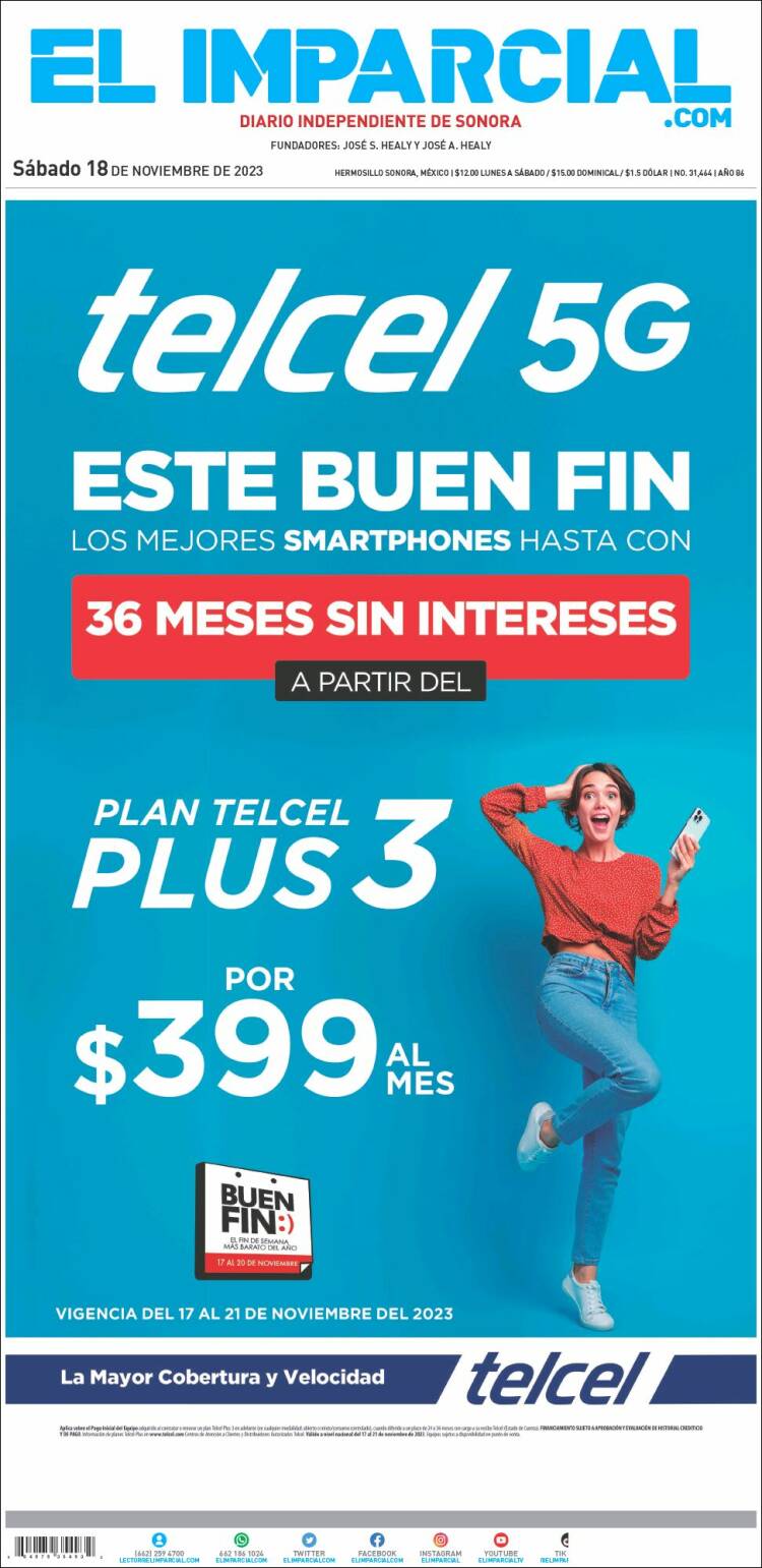 Portada de El Imparcial (M&eacute;xico)