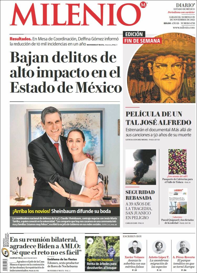 Portada de Milenio - Estado de México (M&eacute;xico)