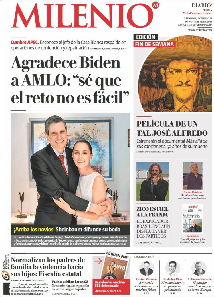 Portada de Milenio de Puebla (M&eacute;xico)