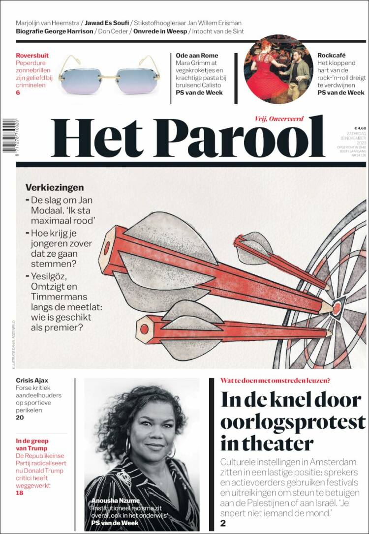 Portada de Het Parool (Pa&iacute;ses Bajos)
