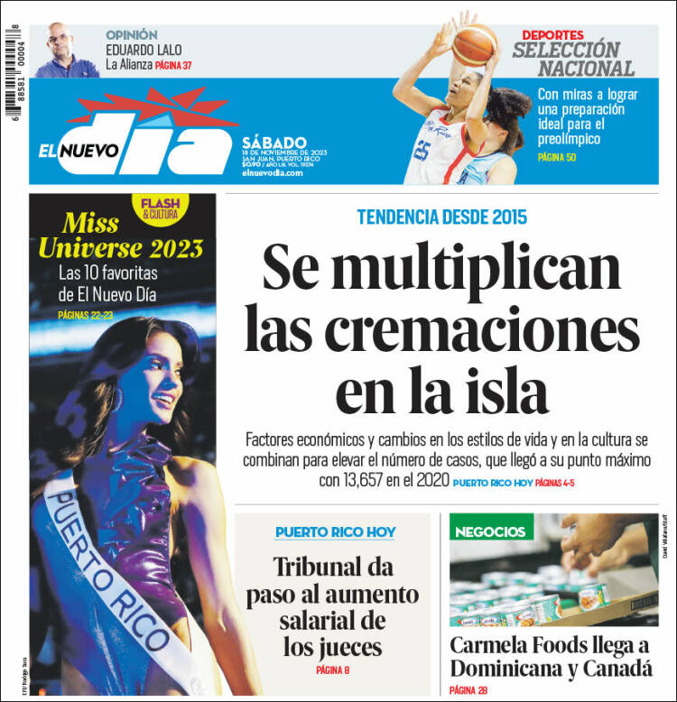 Portada de El Nuevo Día (Puerto Rico)