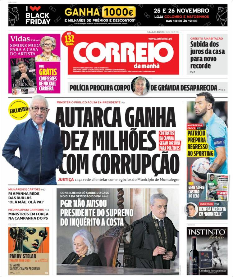 Portada de Correio da Manhã (Portugal)