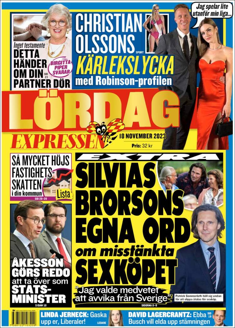 Portada de Expressen (Suecia)