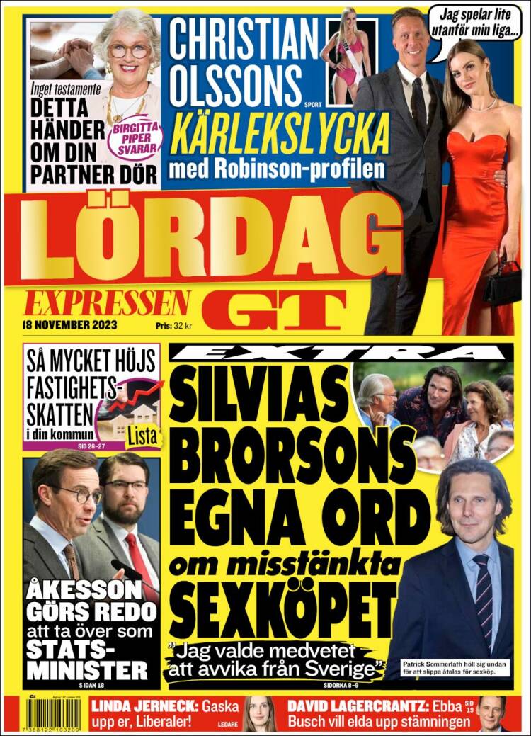 Portada de Göteborgstidningen (Suecia)