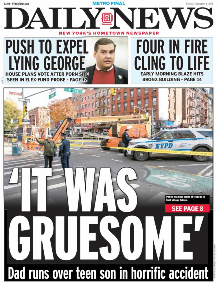 Portada de Daily News - New York (USA)