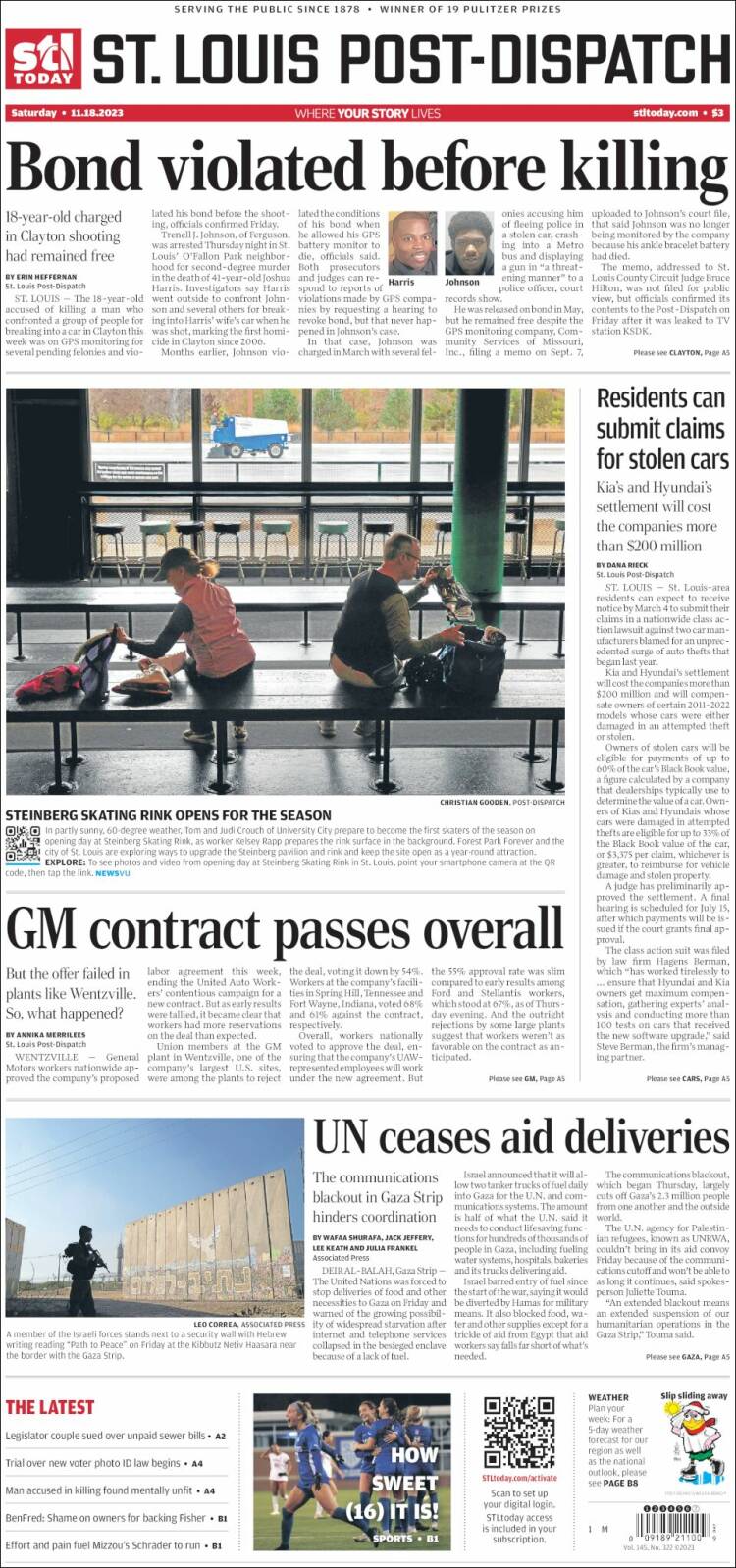 Portada de St. Louis Post-Dispatch (USA)