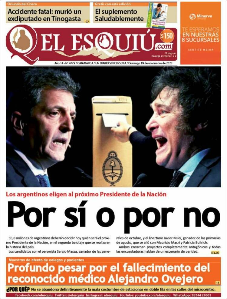 Portada de El Esquiu (Argentina)