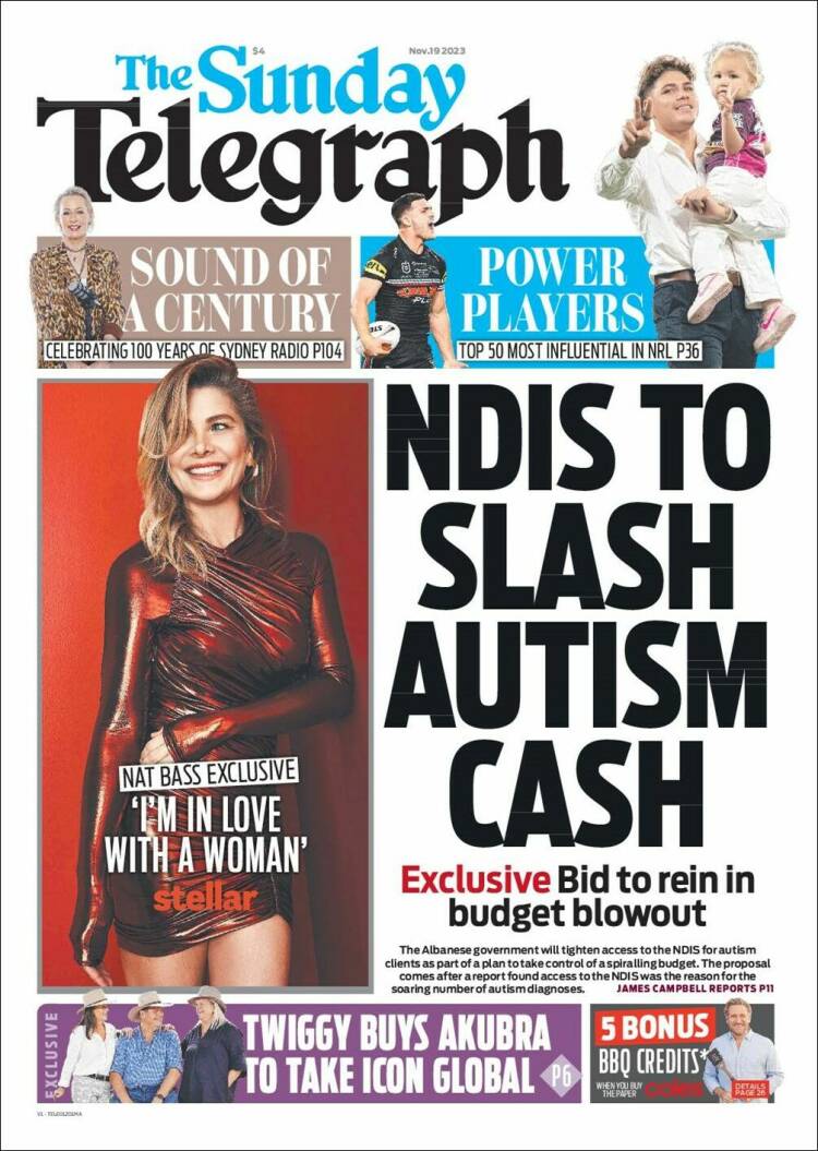 Portada de The Daily Telegraph (Australia)