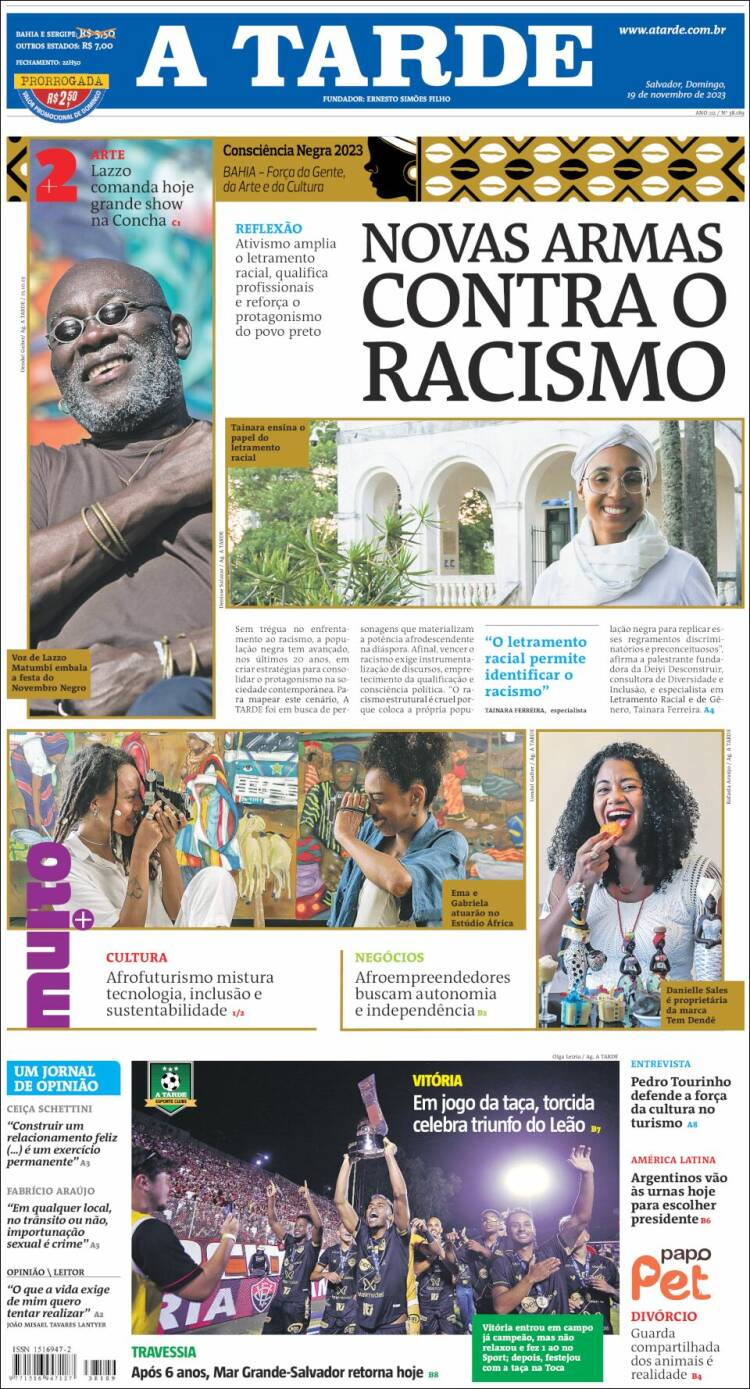 Portada de Diário A Tarde (Brasil)