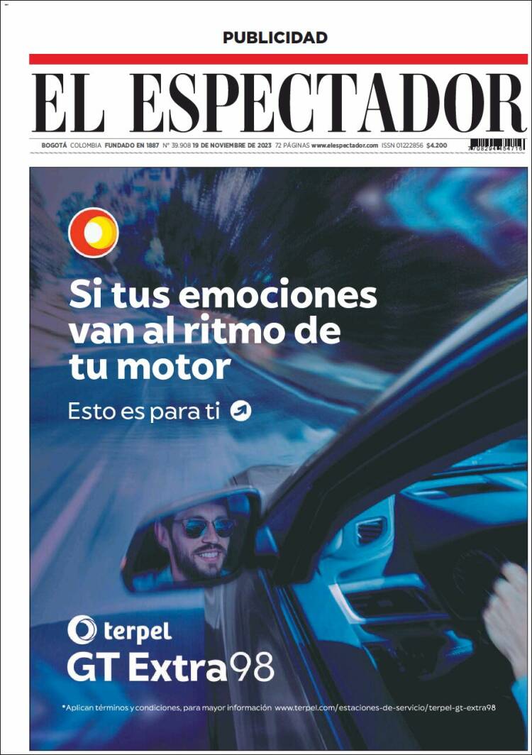 Portada de El Espectador (Colombia)