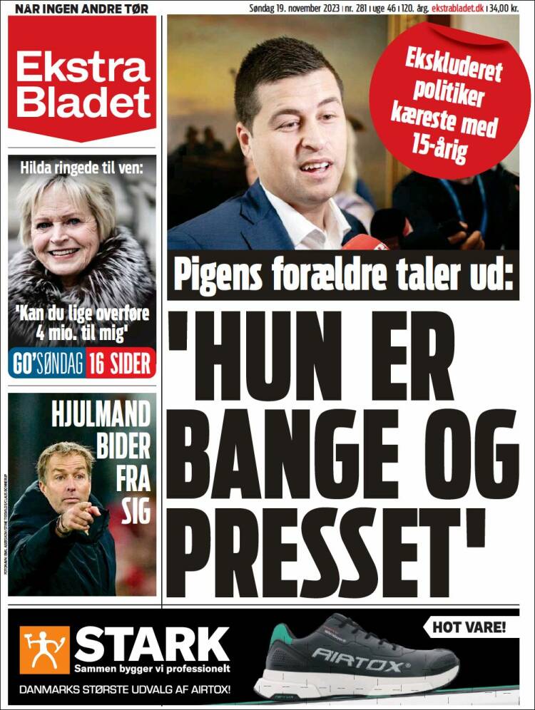 Portada de Ekstra Bladet (Dinamarca)