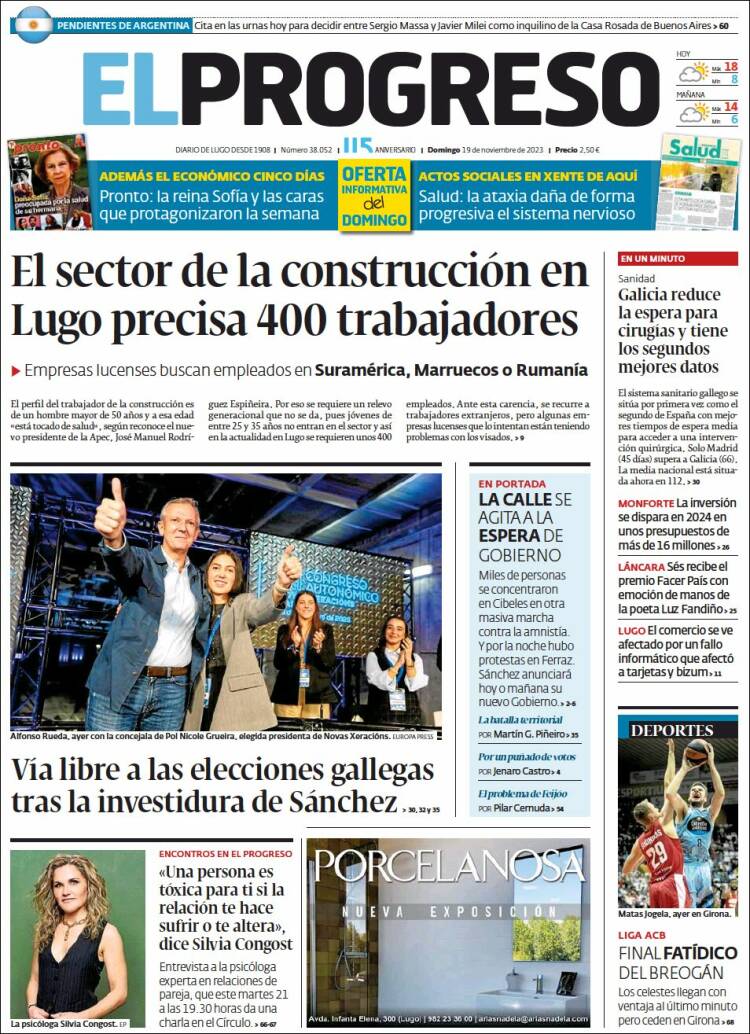 Portada de El Progreso (España)