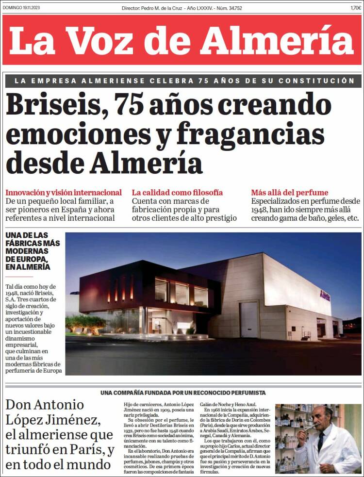 Portada de La Voz de Almería (España)