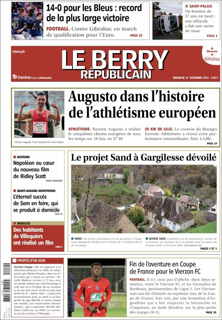 Portada de Berry Republicain (Francia)