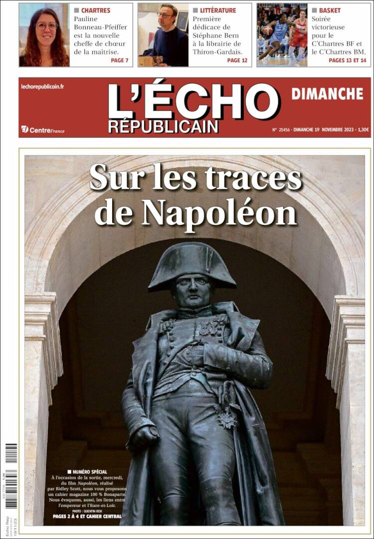 Portada de L'Echo Républicain (Francia)