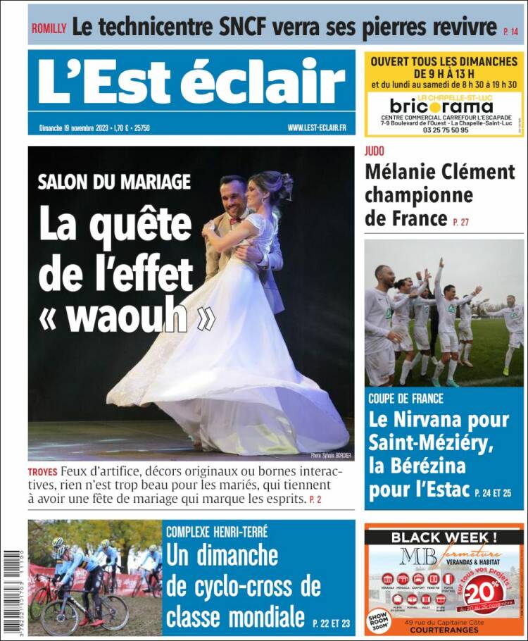 Portada de L'Est Eclair (Francia)