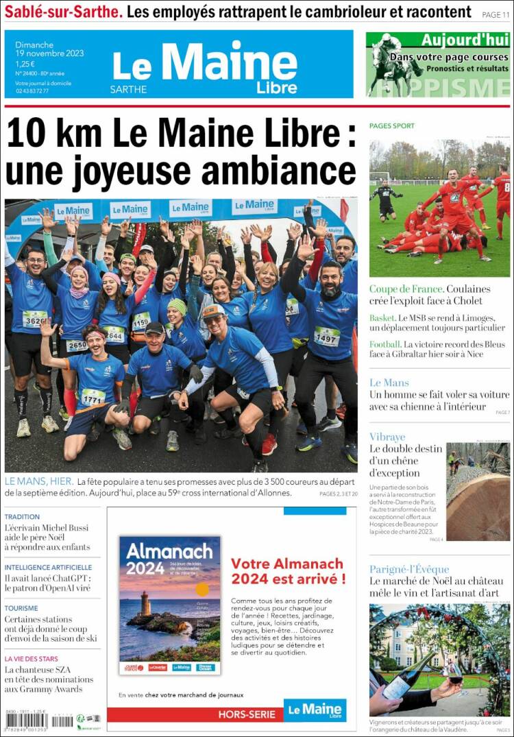 Portada de Le Maine Libre (Francia)