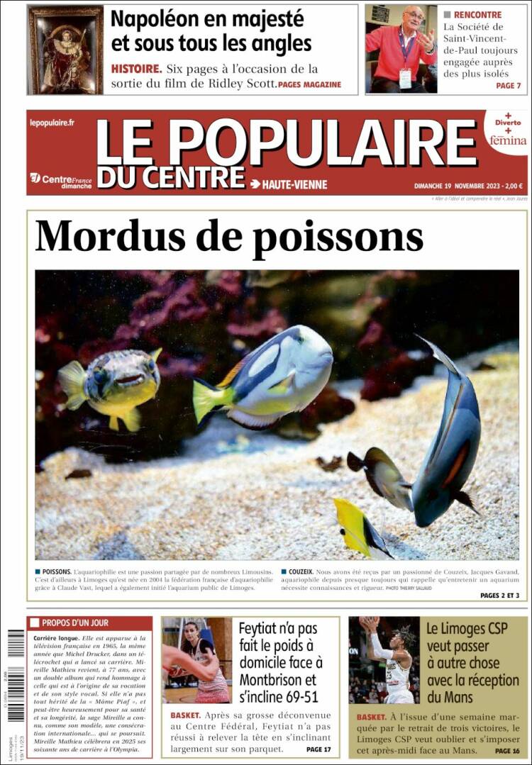 Portada de Le Populaire du Centre (Francia)