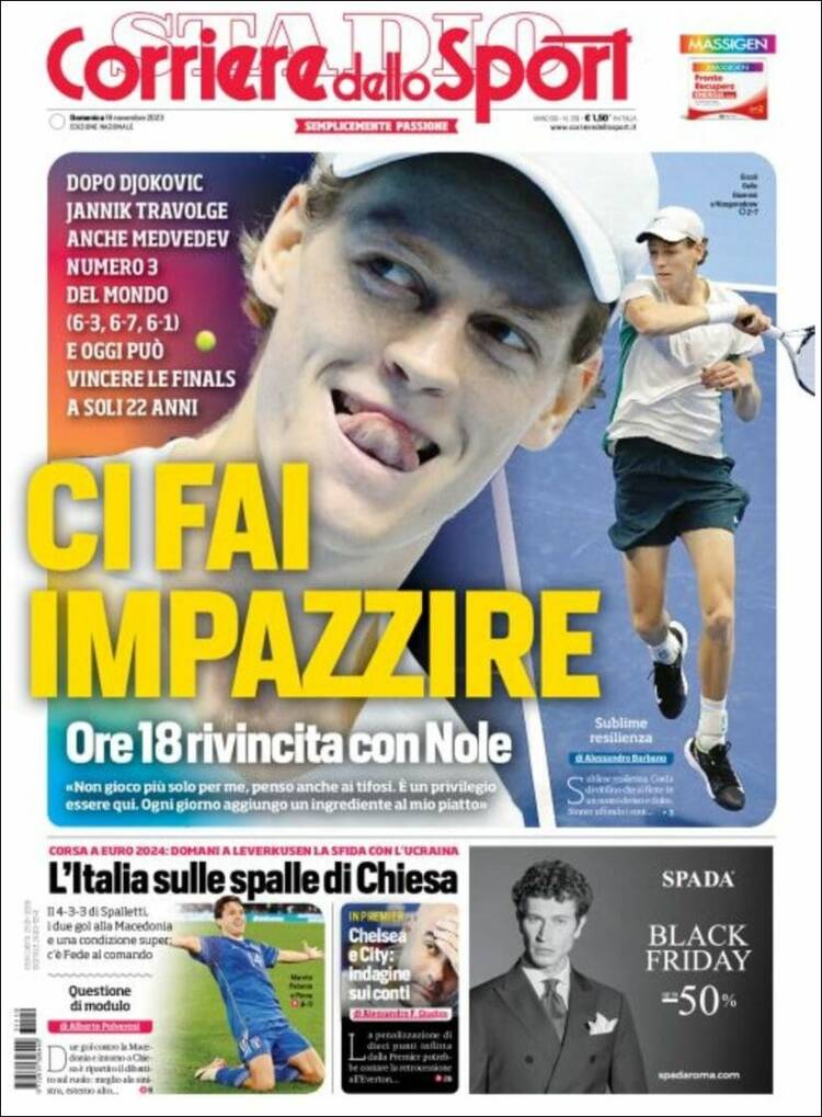 Portada de Corriere dello Sport (Italia)