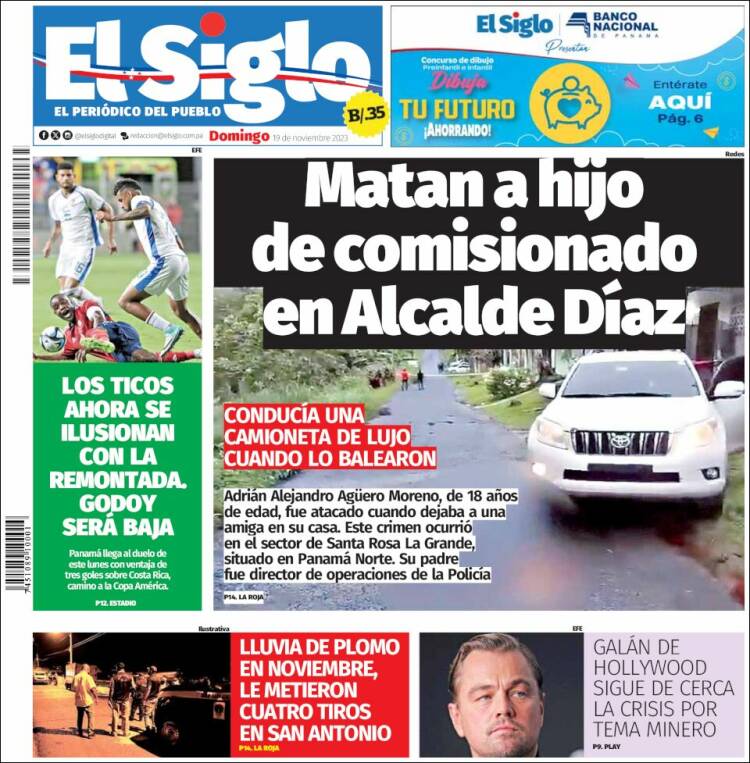 Portada de El Siglo (Panam&aacute;)