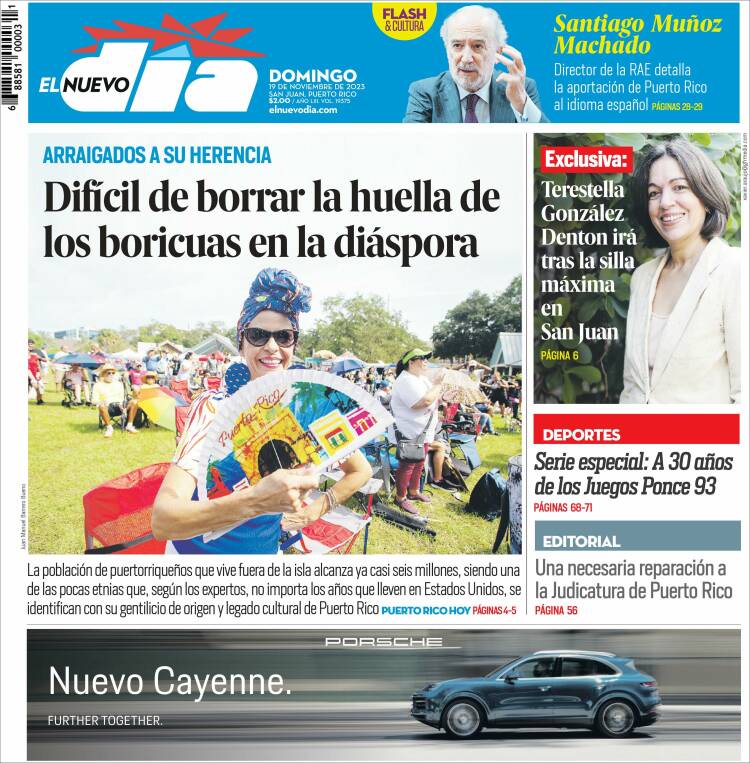 Portada de El Nuevo Día (Puerto Rico)