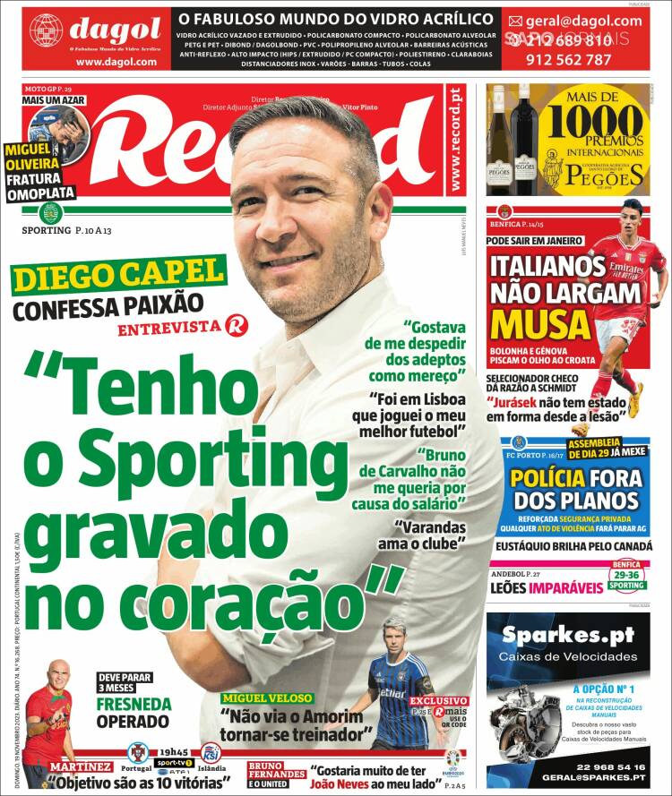 Portada de Record (Portugal)