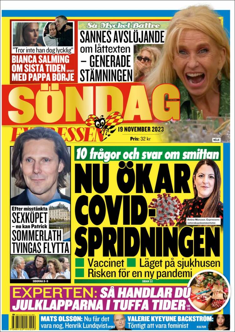Portada de Expressen (Suecia)