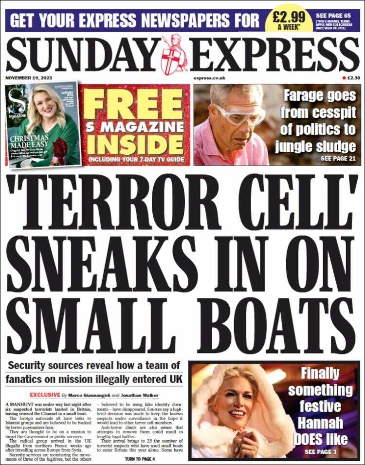 Portada de Daily Express (Reino Unido)