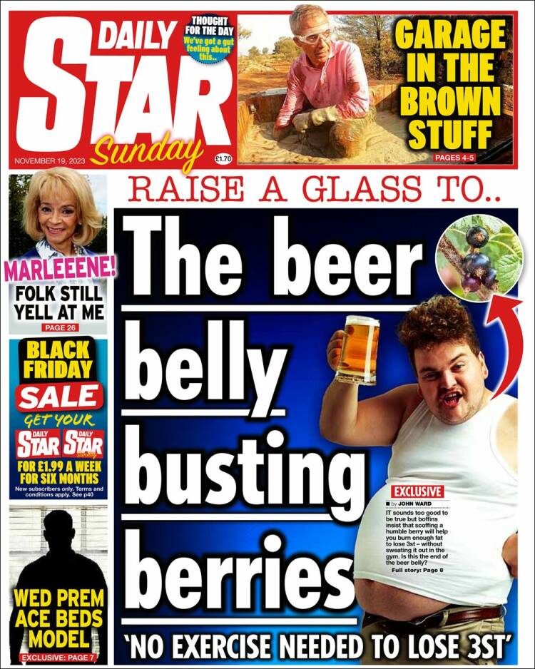 Portada de Daily Star (Reino Unido)