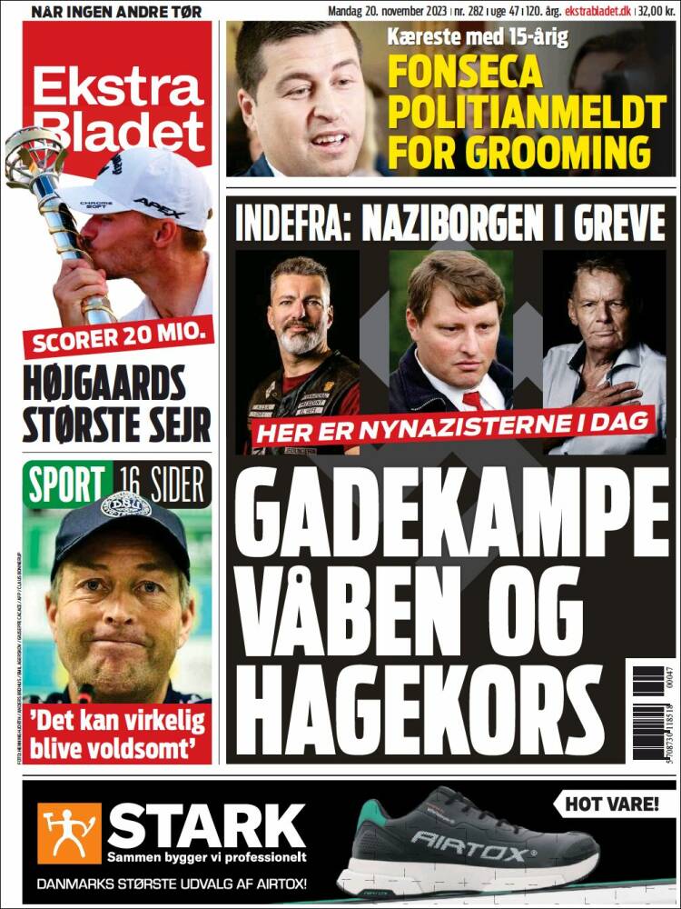 Portada de Ekstra Bladet (Dinamarca)