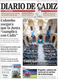 Portada de Diario de Cádiz (España)