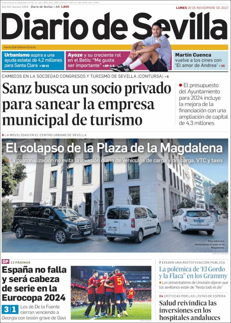 Portada de Diario de Sevilla (España)